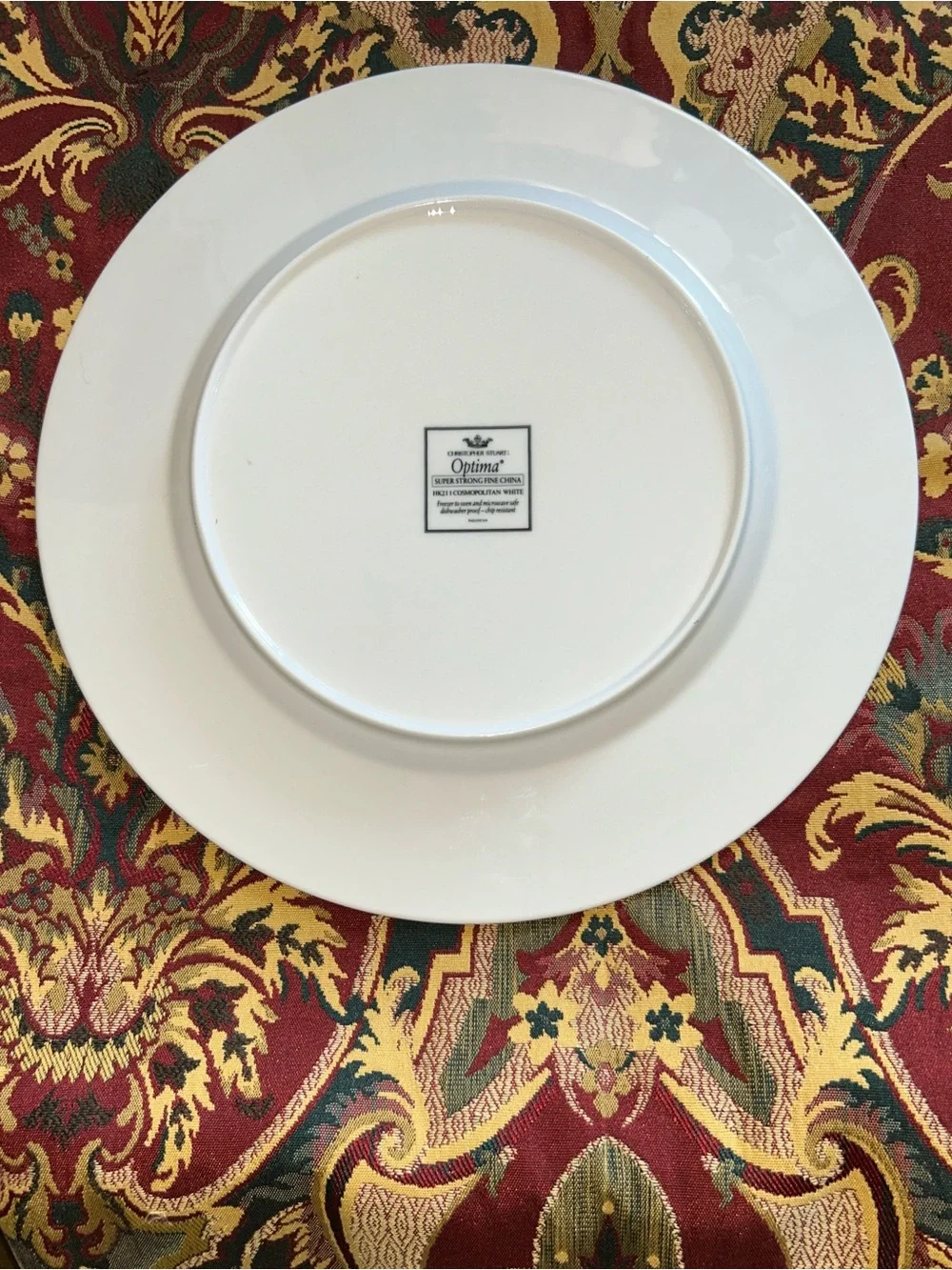Christopher Stuart Optima Cosmopolitan White Freezer Oven Micro Safe Chop Plate